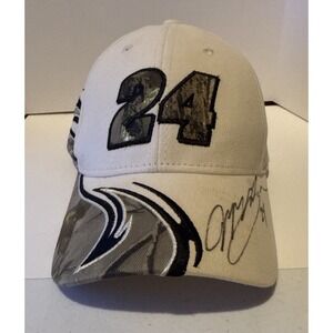 Jeff Gordon Autograph‎ JSA Sticker NASCAR Camo Hat